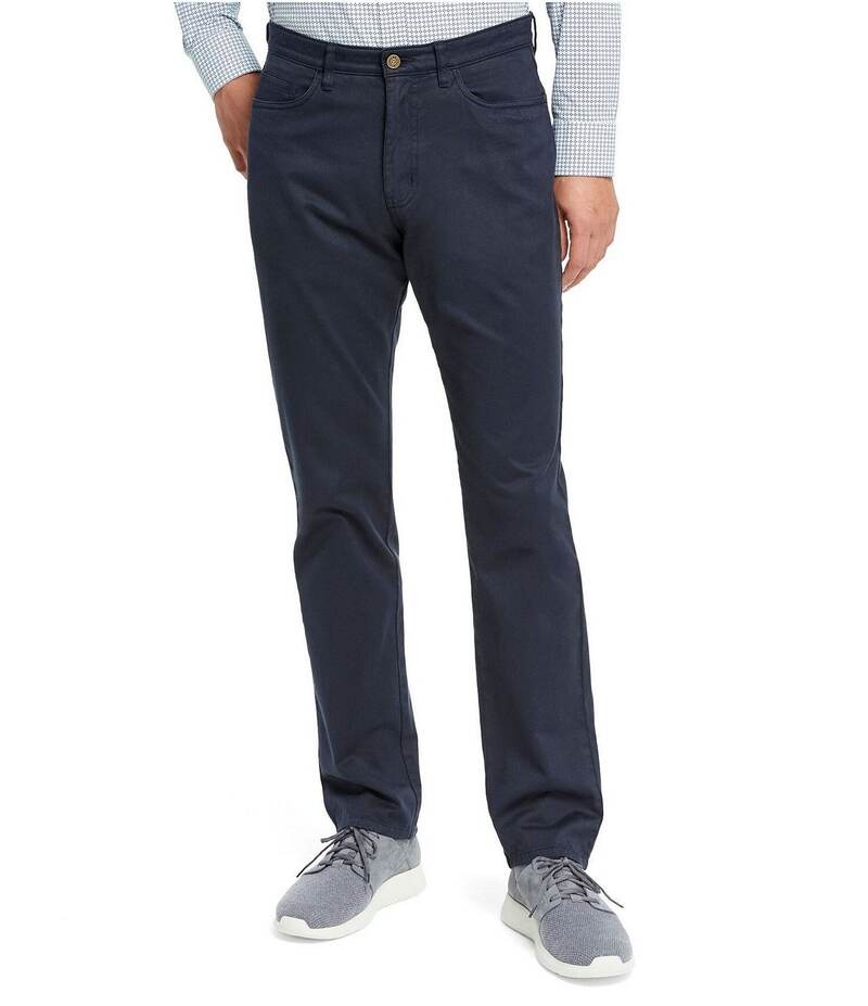 ジョンストンアンドマーフィー メンズ ボトムス カジュアルパンツ パンツ Johnston & Murphy Five-Pocket Straight Fit Stretch Pants Navy ネイビー