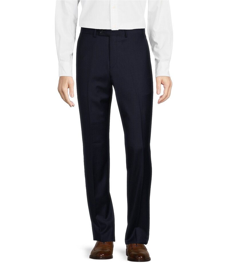 テッドベーカー メンズ ボトムス カジュアルパンツ パンツ Ted Baker London No Ordinary Joe by Ted Baker Modern Fit Flat Front Solid Dress Pants Navy ネイビー