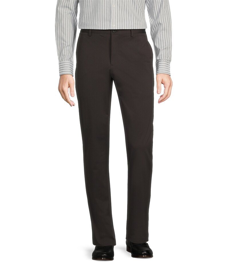 ムラノ メンズ ボトムス 心地好いズボン下 か細い相応う ズボン下 編み物 Murano Alex Slim Fit Performance Stretch Flat Front Chino Knit Pants Grey 薄墨色 ズボン・パンツ-メンズファッション