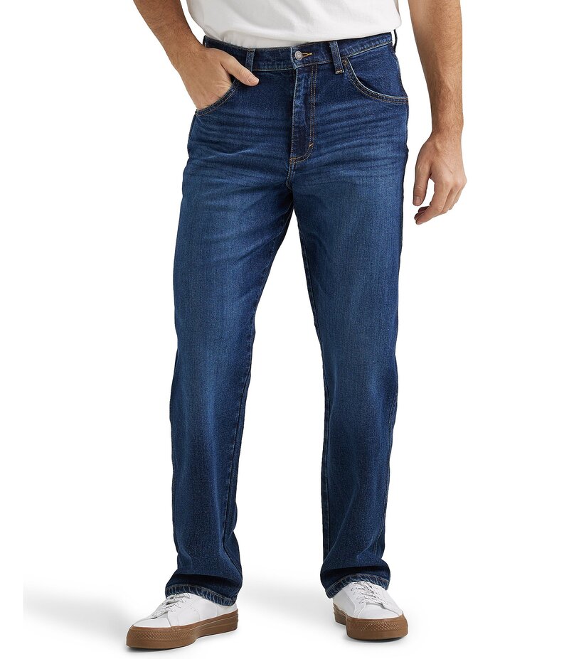 ラングラー メンズ ボトムス デニムパンツ リラックスフィット ジーンズ WranglerR Foundation Relaxed Fit Jeans Dark Indigo インディゴ