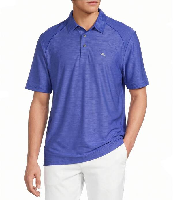 トッミーバハマ メンズ トップス プルオーバー Tommy Bahama Palm Coast Pro Short Sleeve Polo Shirt Royal Indigo インディゴ