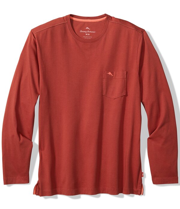 トッミーバハマ メンズ トップス ティーシャツ 労働者の一団のど首 トール Tommy Bahama Big \u0026 Tallong Sleeve Crew Neck Bali Skyline T-Shirt SPICY CLAY