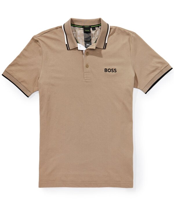 ヒューゴボス メンズ トップス プルオーバー Hugo Boss Performance Stretch Paddy Pro Short Sleeve Polo Shirt Light Green 緑であること