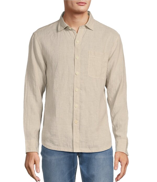 トッミーバハマ メンズ トップス ティーシャツ トール リネン Tommy Bahama Big \u0026 Tallinen Paradise Breezer Long Sleeve Woven Shirt Natural