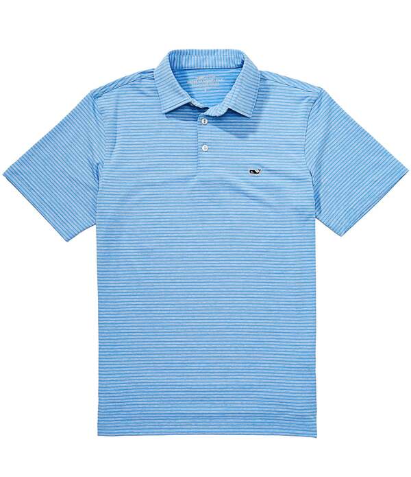 ヴァインヤードヴァインズ メンズ トップス ティーシャツ Vineyard Vines Bradley Stripe Sankaty Short Sleeve Polo Shirt Blue 青碧