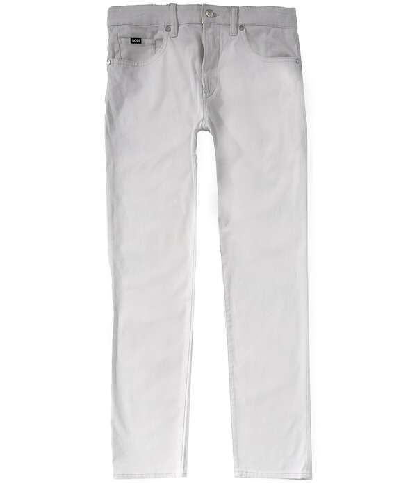 ヒューゴボス メンズ ボトムス ジーンズズボン下 か細い填まる デニム Hugo Boss Slim Fit Delaware Tapered Stretch Jeans Open Grey 薄墨色