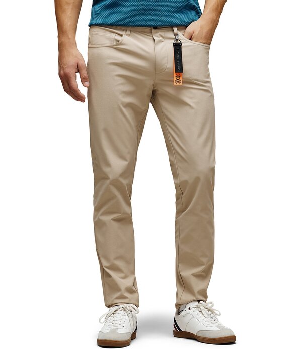 サイコバニー メンズ ボトムス 心地よいズボン下 Psycho Bunny Maverick Stretch 10k Stepants Oxford Tan タン