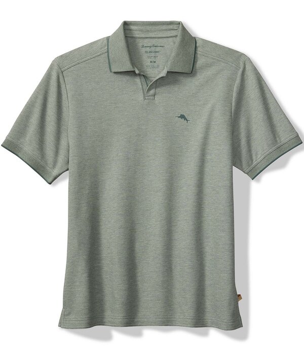 トッミーバハマ メンズ トップス プルオーバー Tommy Bahama Emfielder Johnny Collar Short Sleeve Polo Shirt Dark Spa Heather ギョリュウモドキ