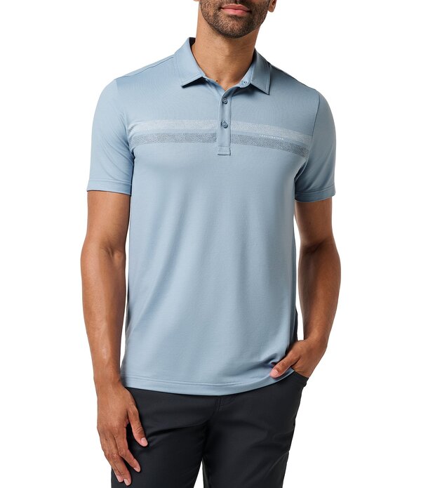 トラビスマヒュー メンズ トップス ティーシャツ TravisMathew Featherweight Short Sleeve Polo Shirt Ash Blue 木灰