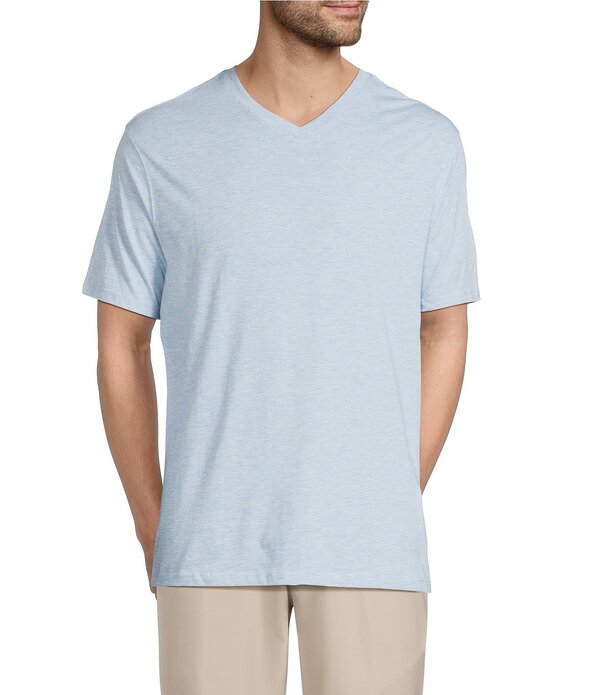 ラウンドトゥリーアンドヨーク メンズ トップス プルオーバー Vのど首 Roundtree \u0026 Yorke Solid Cloud Short Sleeve V-Neck T-Shirt Light Blue Heather ギョリュウモドキ