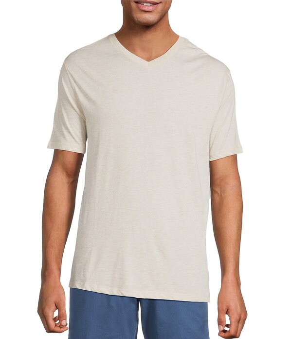 ラウンドトゥリーアンドヨーク メンズ トップス プルオーバー Vのど首 Roundtree \u0026 Yorke Solid Cloud Short Sleeve V-Neck T-Shirt Oatmeal オートミール