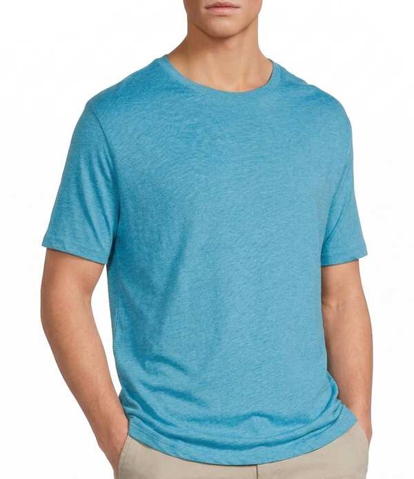 ラウンドトゥリーアンドヨーク メンズ トップス プルオーバー 労働者の一団のど首 Roundtree \u0026 Yorke Cloud Collection Short Sleeve Solid Crew Neck T-Shirturquoise 青緑色