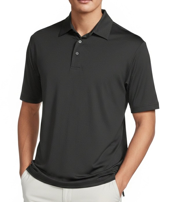 ラウンドトゥリーアンドヨーク メンズ トップス シャツ Roundtree & Yorke Performance The Fairway Short Sleeve Solid Polo Shirt Black ブラック｜ReVida 店