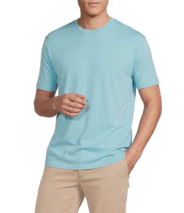 ダニエル クレミュ メンズ トップス プルオーバー 労働者の一団のど首 Cremieux Blue Label Solid Crewneck Short Sleeve T-Shirt Bright Aqua アクア