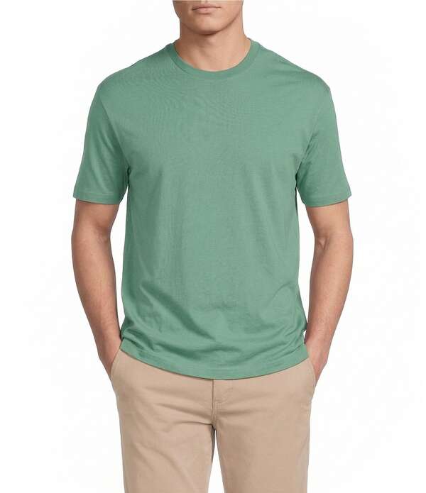 ダニエル クレミュ メンズ トップス プルオーバー 労働者の一団のど首 Cremieux Blue Label Solid Crewneck Short Sleeve T-Shirt Malachite Green 緑であること