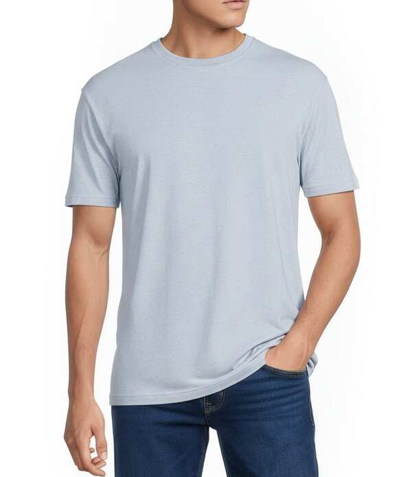 ダニエル クレミュ メンズ トップス プルオーバー 労働者の一団のど首 Cremieux Blue Label Solid Crewneck Short Sleeve T-Shirt Sky Heather ギョリュウモドキ