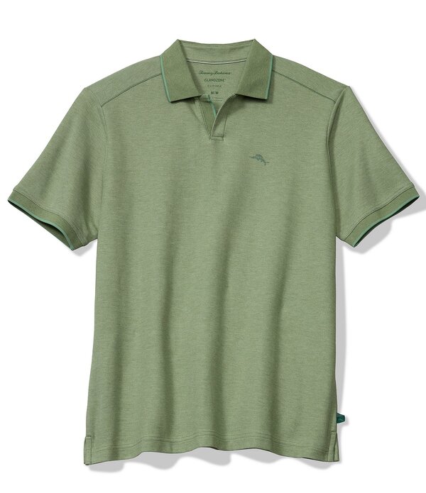 トッミーバハマ メンズ トップス プルオーバー Tommy Bahama Emfielder Johnny Collar Short Sleeve Polo Shirt Baby Fern