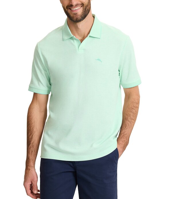 トッミーバハマ メンズ トップス プルオーバー Tommy Bahama Emfielder Johnny Collar Short Sleeve Polo Shirt Pale Opal Heather ギョリュウモドキ