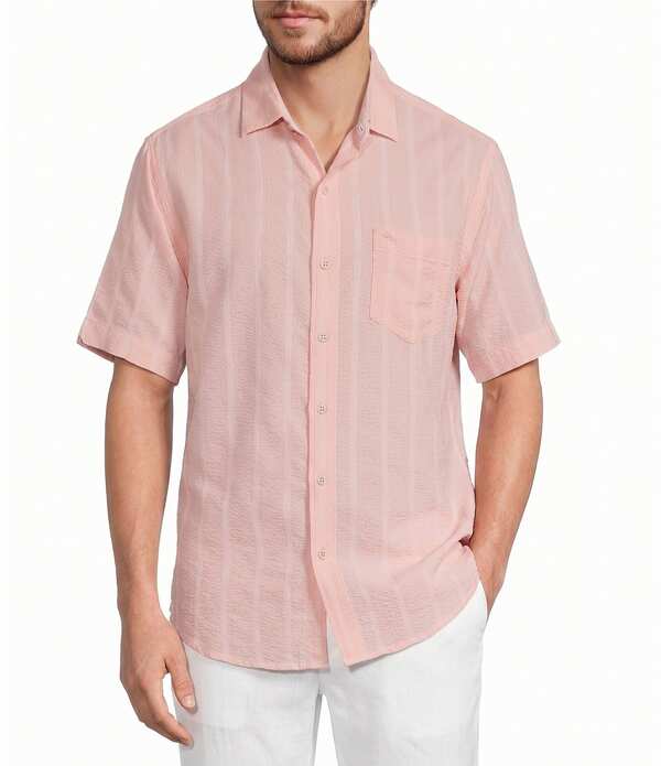 トッミーバハマ メンズ トップス プルオーバー Tommy Bahama Nova Wave Short Sleeve Woven Shirt Melonie