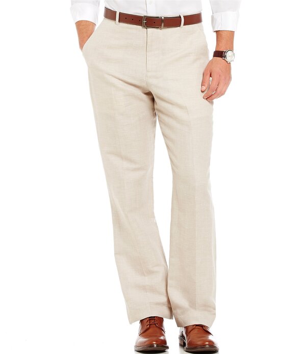 ペリーエリス メンズ ボトムス 心地好いズボン下 リネン Perry Ellis Linen Blend Herringbone Suit Separates Pants Naturalinen