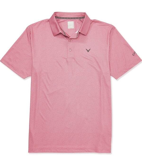 キャラ通い路 メンズ トップス ティーシャツ 刷り上げる Callaway Short Sleeve Heather Geo Print Golf Polo Shirt Rose Bouquet ギョリュウモドキ