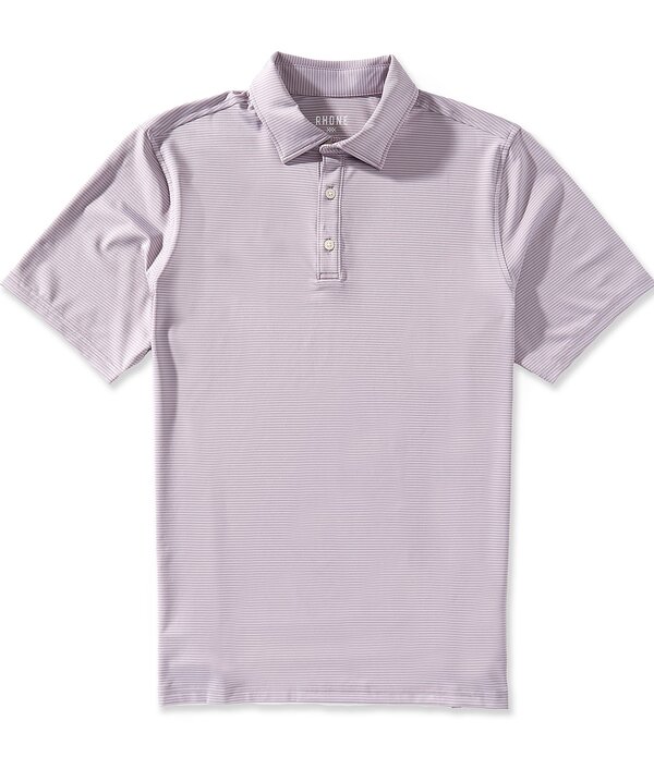 ローヌ メンズ トップス ティーシャツ RHONE Stripe Drive Time Short Sleeve Polo Shirt Purple Smoke 人煙