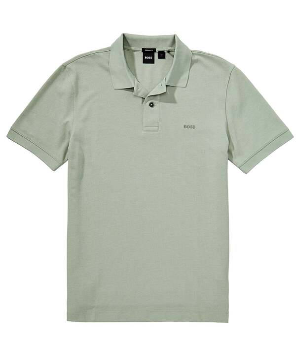 ヒューゴボス メンズ トップス プルオーバー Hugo Boss Pallashort Sleeve Polo Shirt Open Green 緑であること