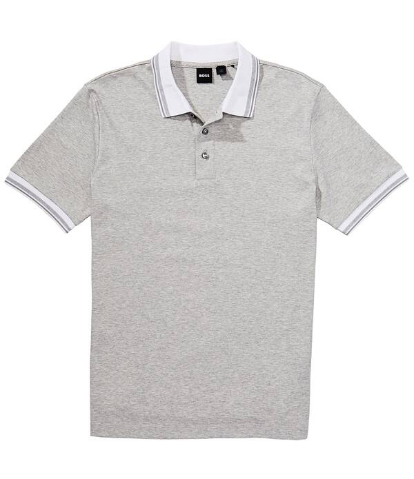 ヒューゴボス メンズ トップス プルオーバー Hugo Boss Parlay 232 Short Sleeve Polo Shirt Open Grey 薄墨色