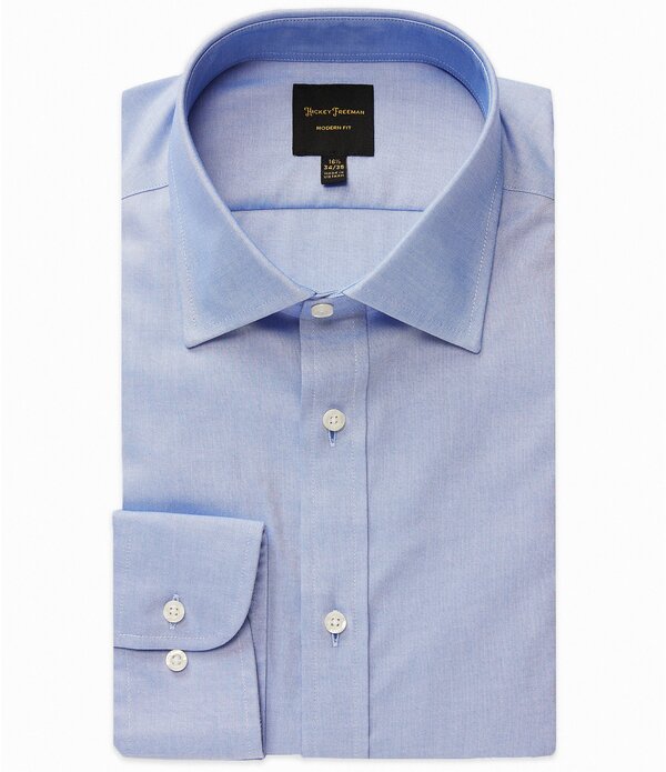 ヒッキーフリーマン メンズ トップス ティーシャツ トール Hickey Freeman Big \u0026 Tall Modern Fit Spread Collar Solidresshirt Blue Solid 青碧