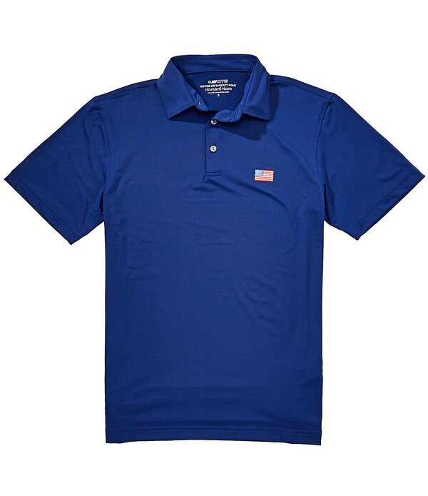 ヴァインヤードヴァインズ メンズ トップス プルオーバー Vineyard Vines Golf Sankaty Americana Performance Short Sleeve Polo Shirt Blue 青色