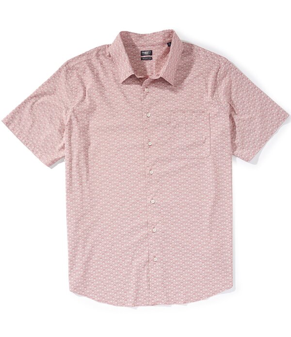 ファレティ メンズ トップス シャツ プリントール Faherty Big & Tall Movement Palm Print Short Sleeve Woven Shirt Rose Palmosaic|ReVida 店