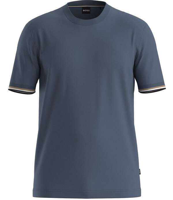 ヒューゴボス メンズ トップス ティーシャツ Hugo Boss Thompson 04 Short Sleeve T-Shirt Open Blue 青碧