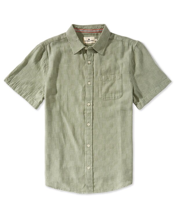 ノーマルブランド メンズ トップス シャツ The Normal Brand Freshwater Short Sleeve Checked Woven Shirt Juniper Check チェック｜ReVida 店