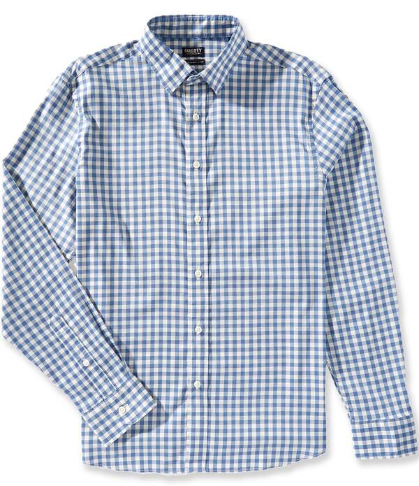 ファレティ メンズ トップス プルオーバー ギンガム読み合わせる ギンガム Faherty Performance Stretch Gingham Plaid Movement Woven Shirt Blue Birch Gingham 青色