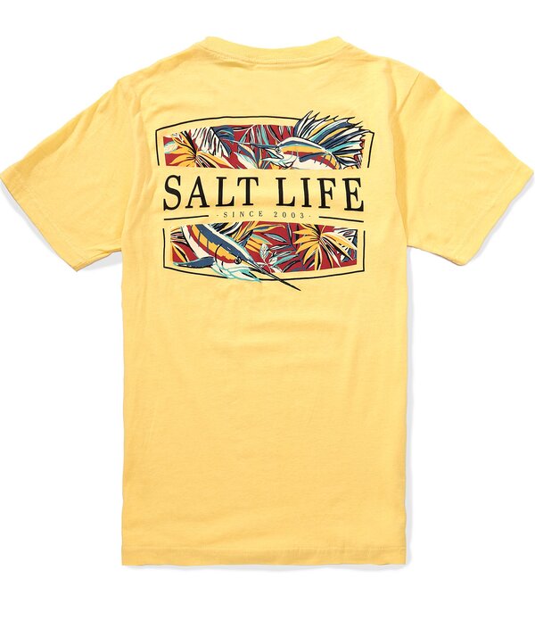 ソルトライフ メンズ トップス プルオーバー グラフィック Salt Life Lush Canopy Short Sleeve Graphic T-Shirt Golden Haze
