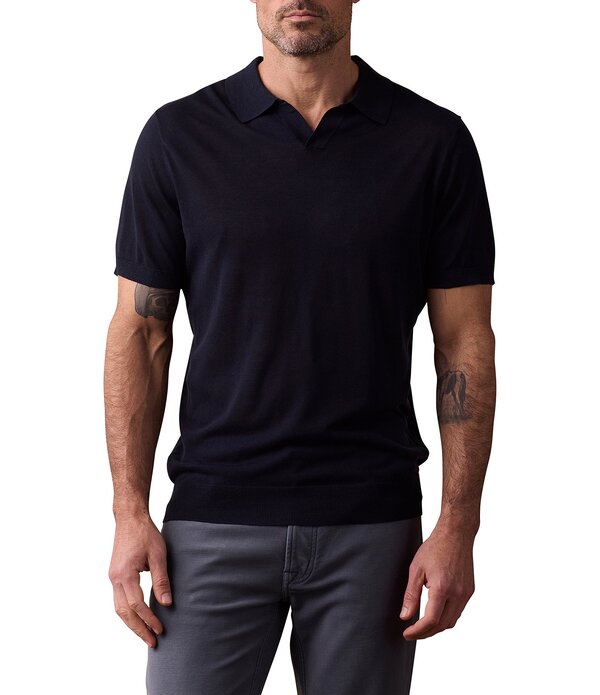 並大抵ブランド名 メンズ トップス ティーシャツ リネン The Normal Brand Linen Blend Short Sleeve Polo Shirt Navy 米国海軍
