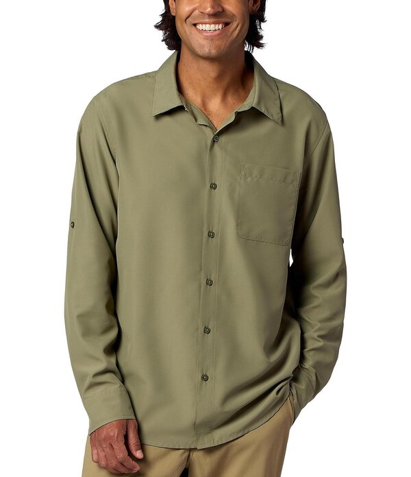 モルモット メンズ トップス プルオーバー Marmot AirExchange SolarShield Long Sleeve Woven Shirt Olive Grove オリーブ