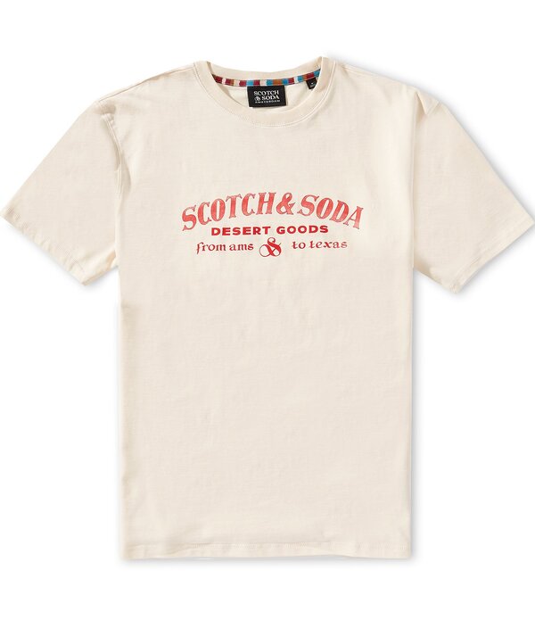 スコッチアンドソーダ メンズ トップス プルオーバー グラフィック Scotch \u0026 Soda Front Graphic Short Sleeve T-Shirt Eggnog