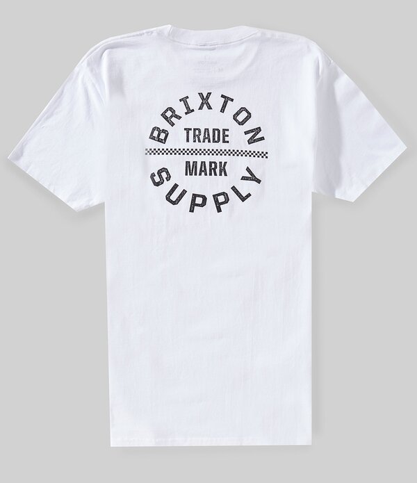ブリクス英トン メンズ トップス プルオーバー ロゴタイプ グラフィック Brixton Oath Logo Short Sleeve Graphic T-Shirt White/Black/Check Red 白いこと