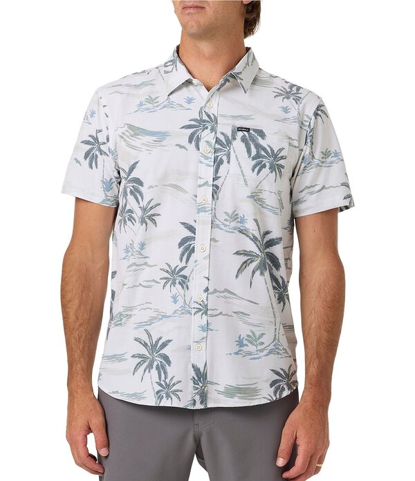 オニール メンズ トップス プルオーバー 刷り上げる O\u0027Neill Printed Short Sleeve Slub Woven Shirtofu