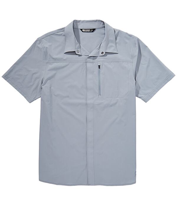 アウトドア問い合わせ メンズ トップス プルオーバー Outdooresearch Astroman Air Short Sleeve Sun Shirt Slate スレート
