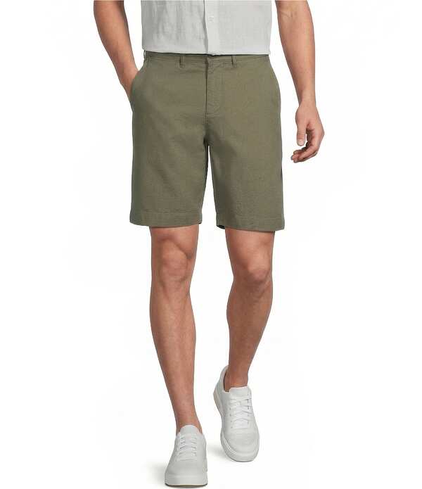 ダニエル クレミュ メンズ ボトムス ハーフパンツ・ショーツ ショートパンツ Cremieux Blue Label Madison Classic Fit Flat Front Stretch 9 Inseam Shortsage Green グリーン|ReVida 店