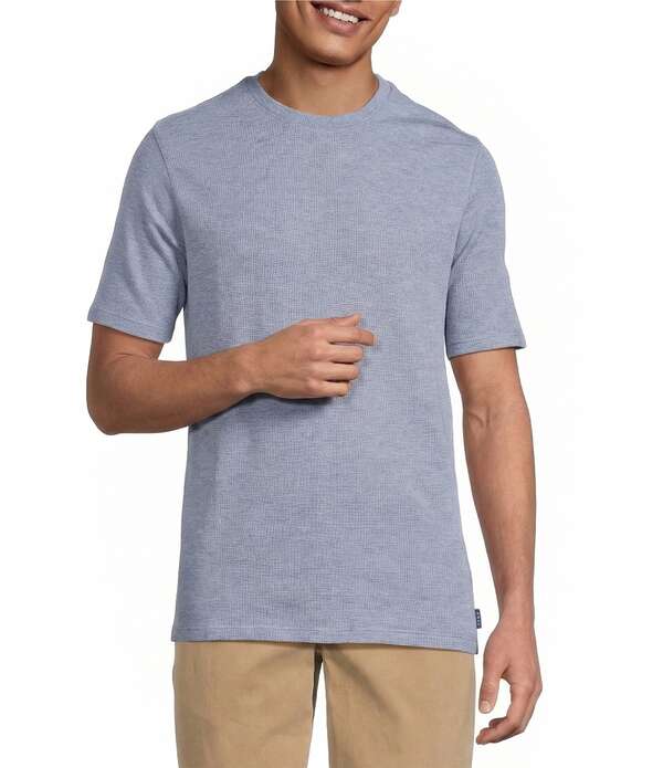 ラウン メンズ トップス プルオーバー Rowm Short Sleeve Solid Slub T-Shirt Blue 青碧