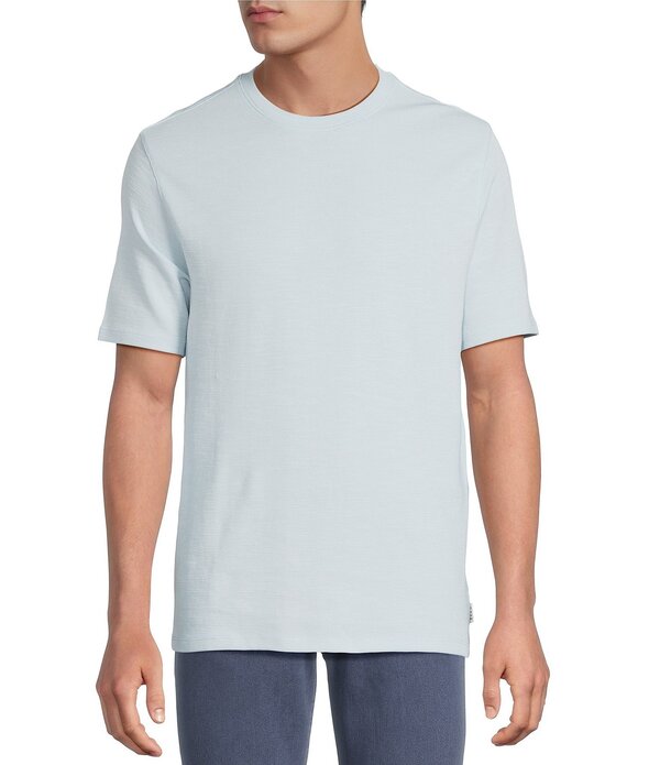 ラウン メンズ トップス プルオーバー Rowm Short Sleeve Solid Slub T-Shirt Soft Blue 青碧