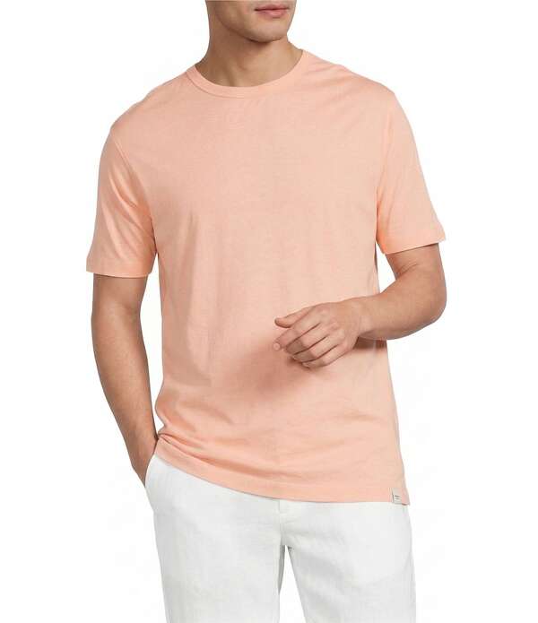 カリビアン メンズ トップス シャツ コットン Caribbean Solid Cotton Short Sleeve T-Shirt Peach ピーチ|ReVida 店