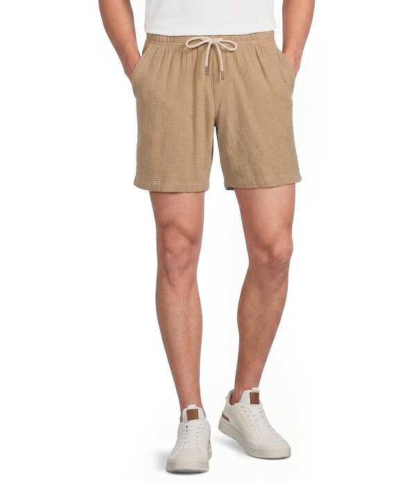 ラウン メンズ ボトムス 二分の一ズボン下・さる股引き 遊撃手ズボン下 Rowm Drawstringarment Dyed Solid Texture 7 Inseam Shorts Khaki カーキ