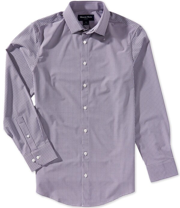 ミズンメイン メンズ トップス プルオーバー Mizzen+Main Leeward Sam Plaid Long Sleeve Woven Shirt Purple Dusk パープル