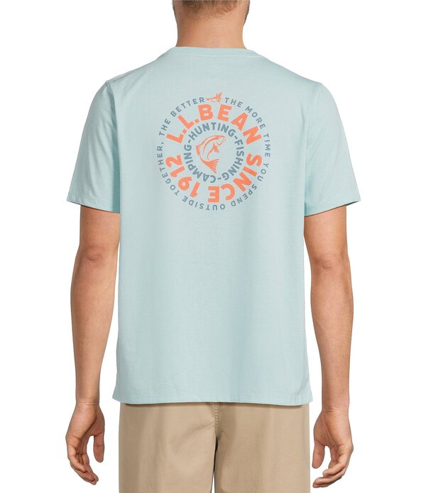 エルエルビーン メンズ トップス プルオーバー グラフィック L.L.Bean Fishing Circle Graphic Short Sleeve T-Shirt Pale Turquoise 青緑色