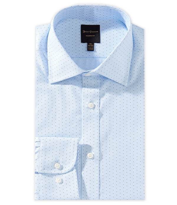 ヒッキーフリーマン メンズ トップス プルオーバー 刷り上げる Hickey Freeman Modern Fit Spread Collar Printedresshirt Medium Blue Print 青色