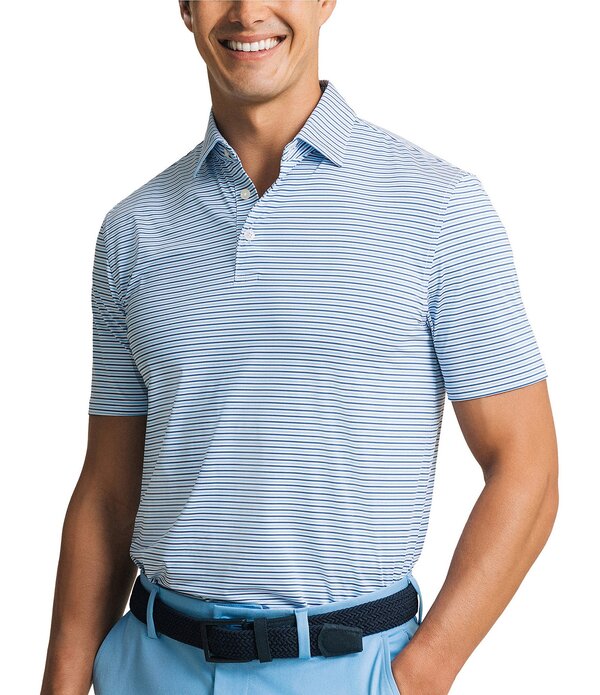 サウザーンタイド メンズ トップス プルオーバー Southern Tide Pelican Landing Coastal Breeze Stripe Short Sleeve Polo Shirt Ocean Channel 縞模様